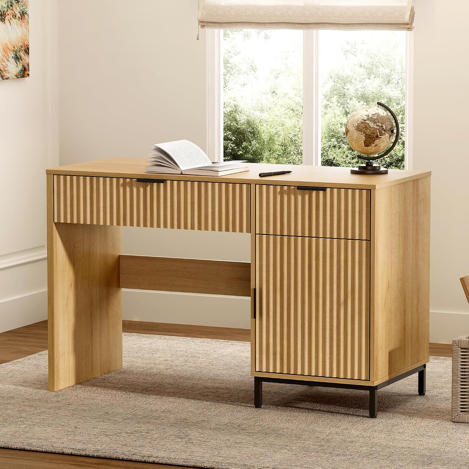 Blu Dot Branch Desk, White Oak detail