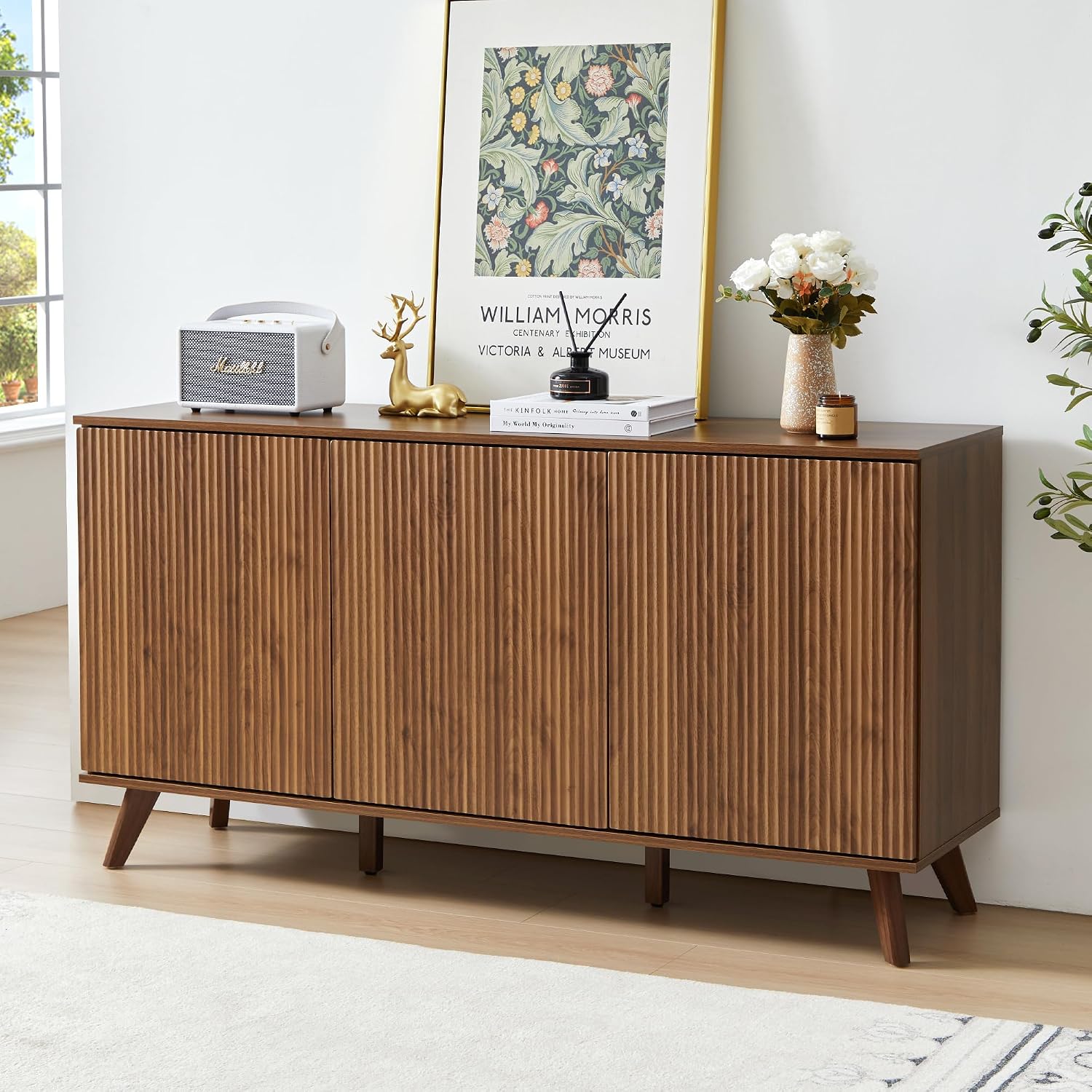 Blu Dot Modu-licious Sideboard, White / Walnut, Wood