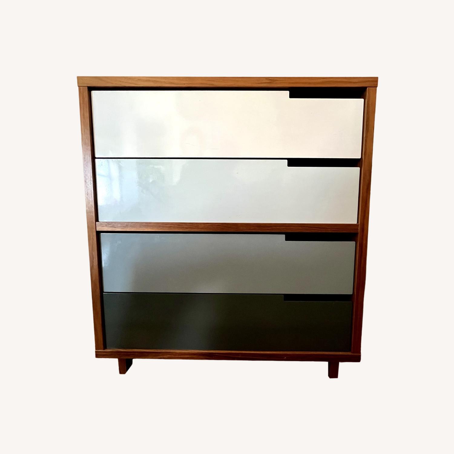 Blu Dot Modu-licious Sideboard, White / Walnut, Wood detail