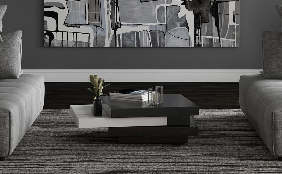 Floyd The Table, Coffee, Black, Steel detail