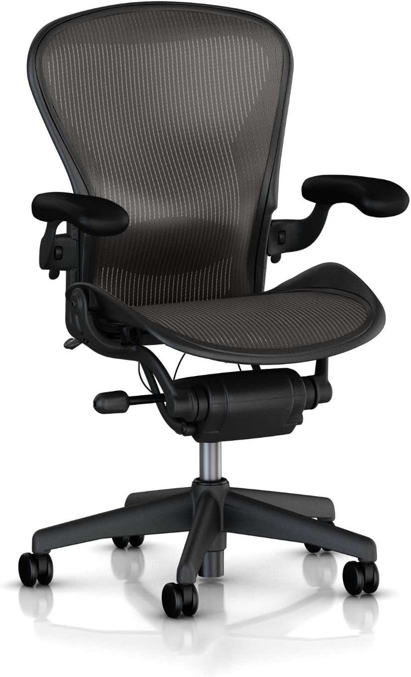 Herman Miller Aeron Chair, Graphite, Size B, Mesh