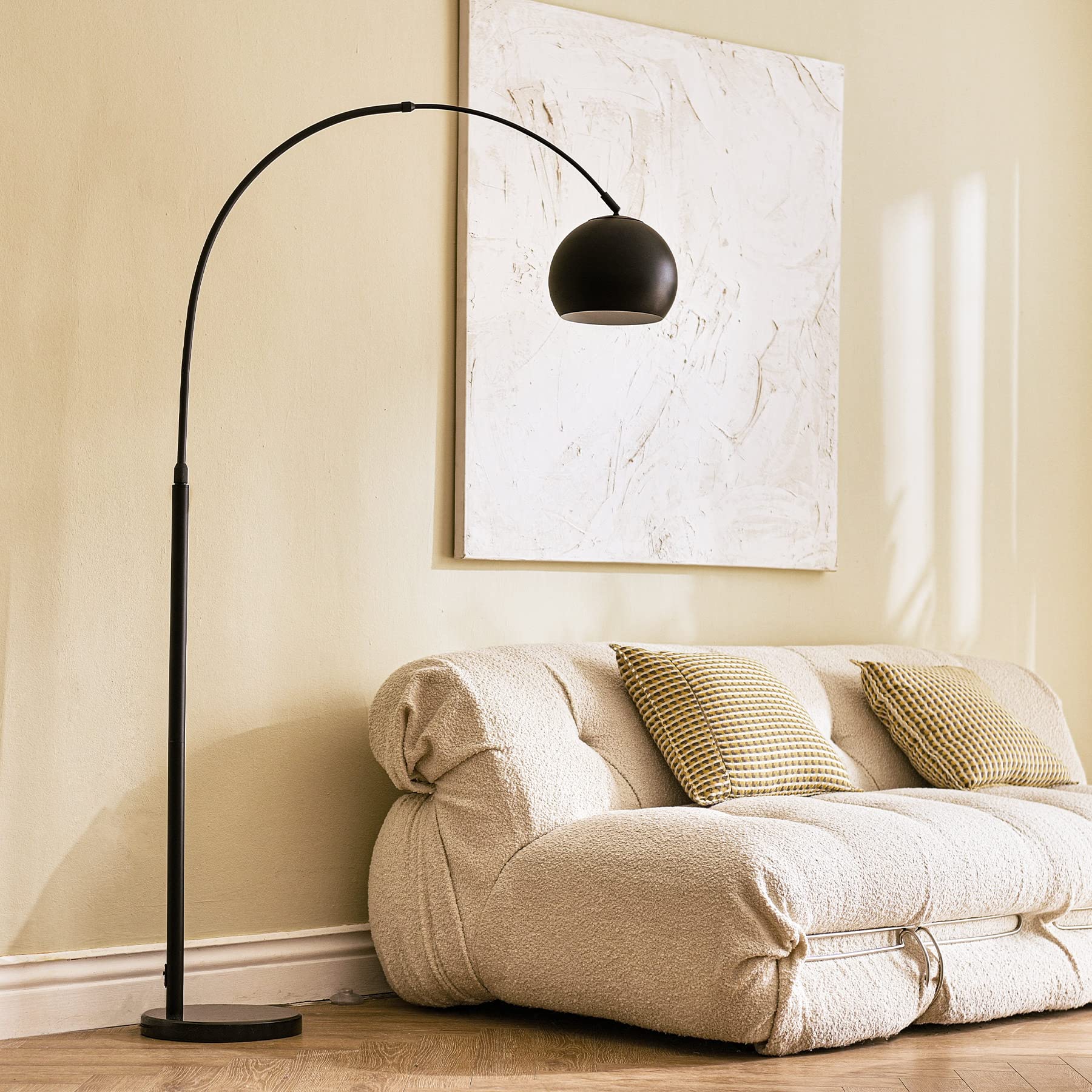 Pottery Barn Tobin Arc Floor Lamp, Antique brass, Metal