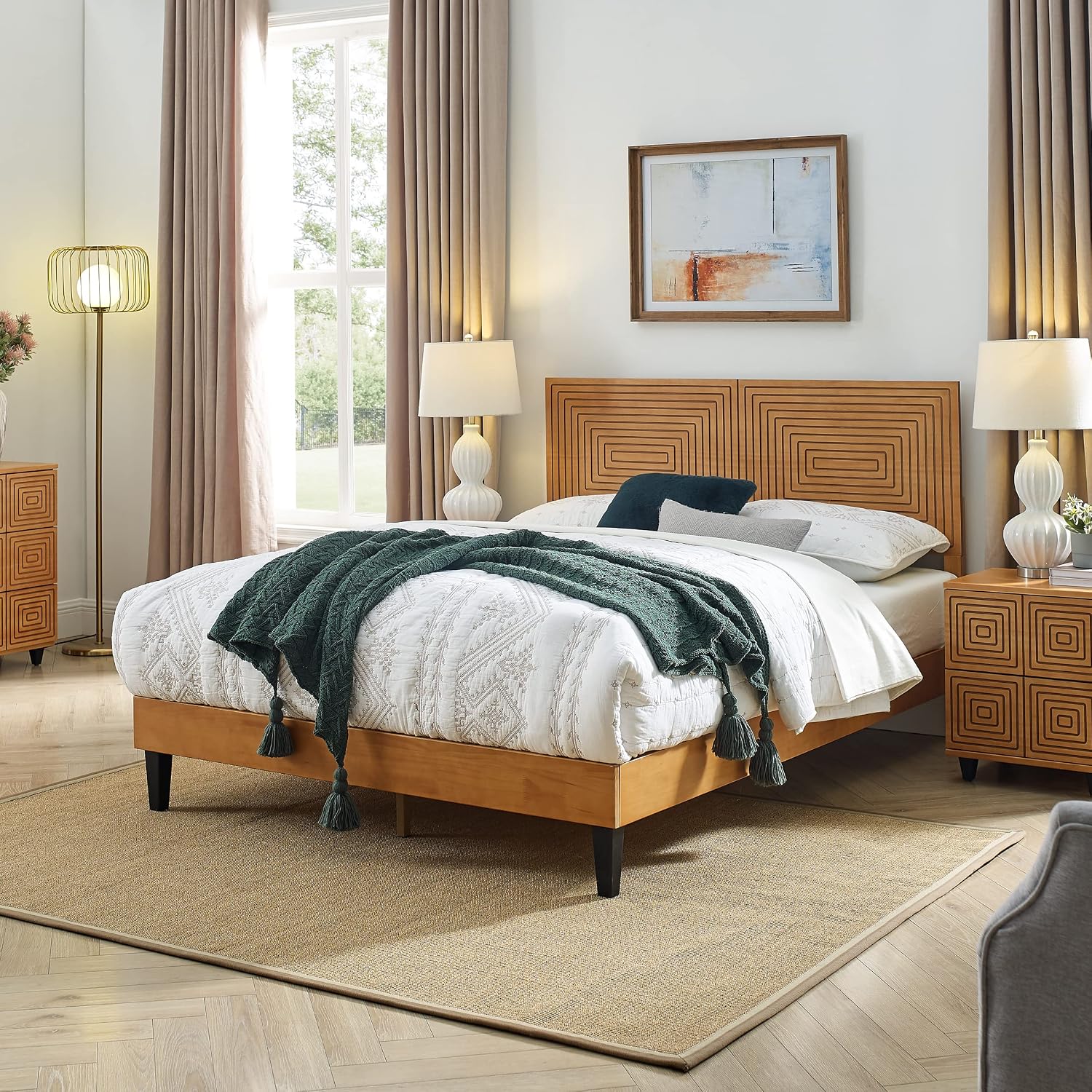 Room & Board Hudson Platform Bed, King, Walnut detail