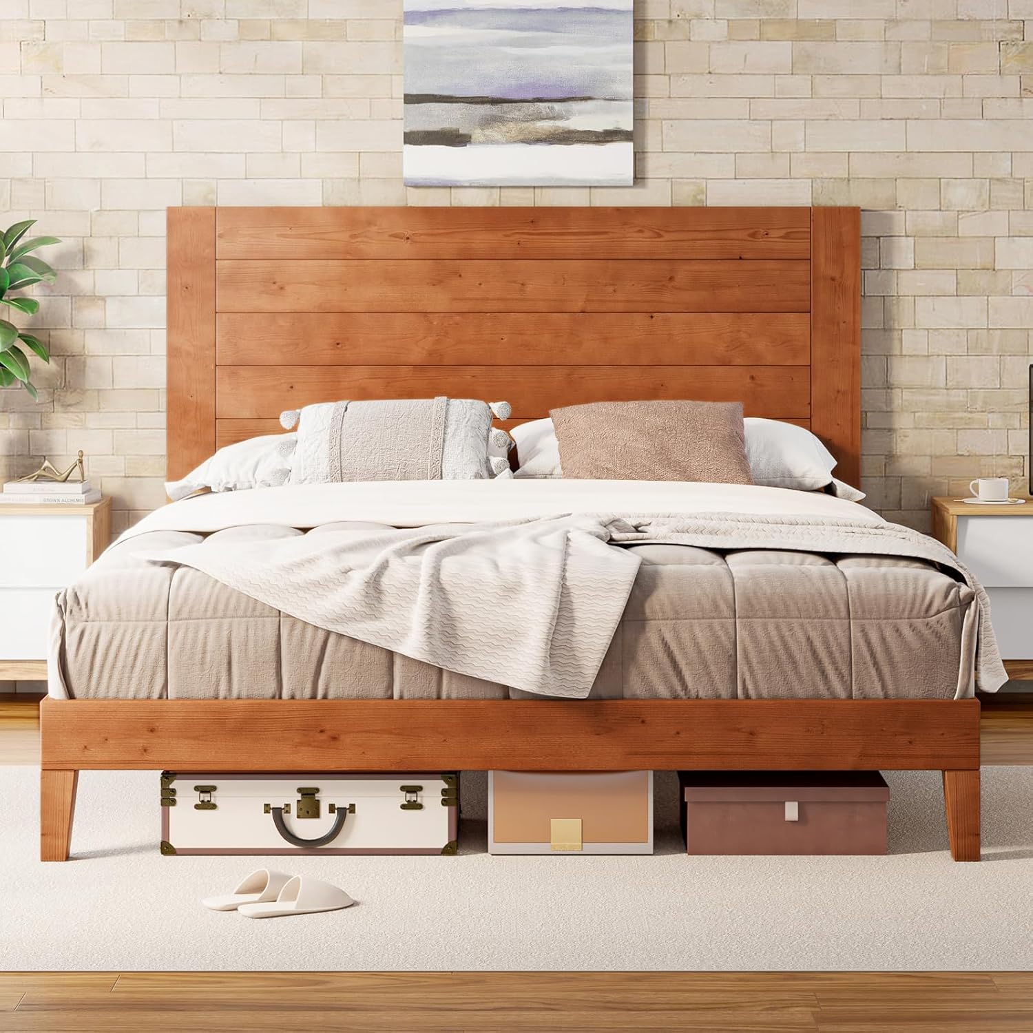 Room & Board Hudson Platform Bed, King, Walnut detail