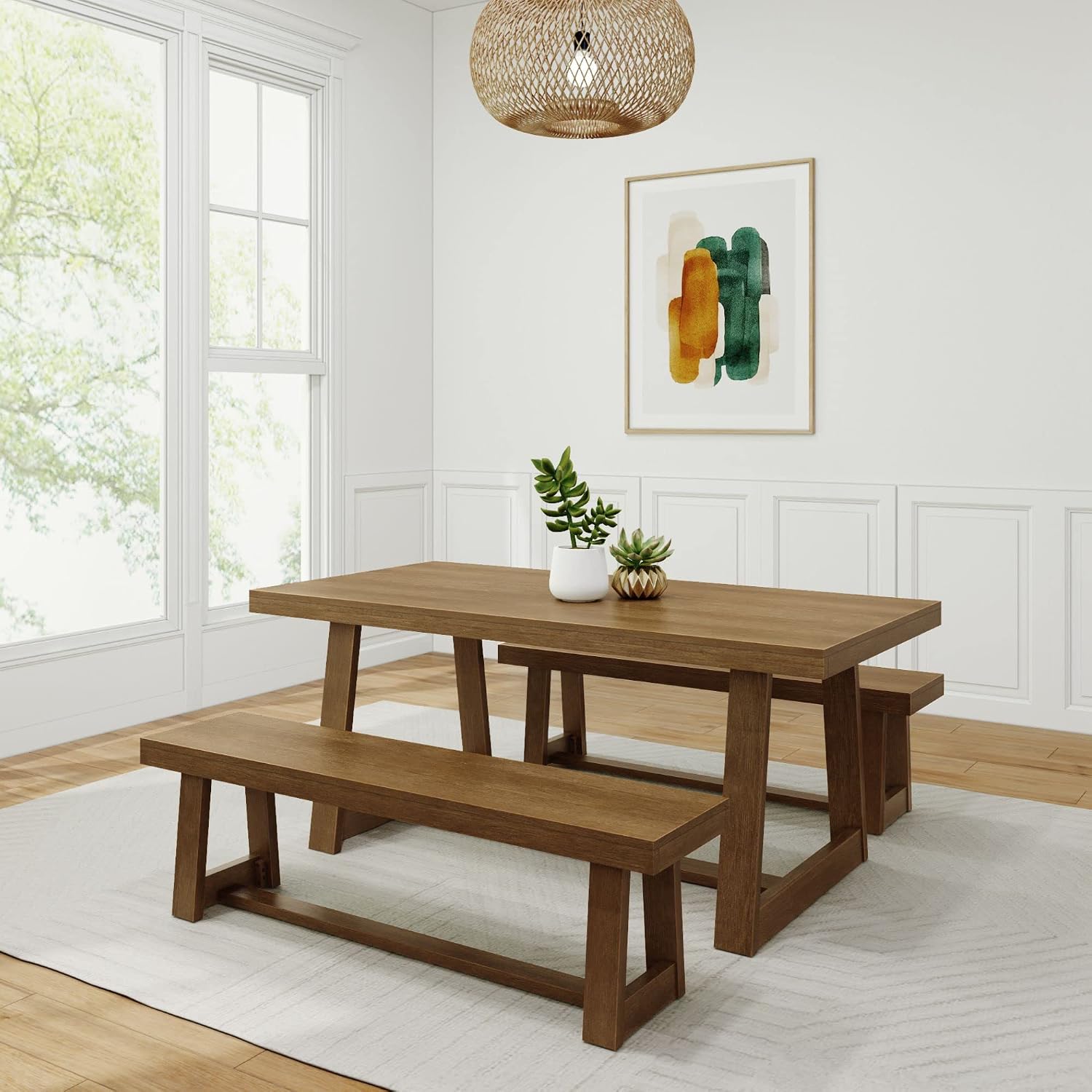 Room & Board Parsons Dining Table, 72 Inch, White Oak detail
