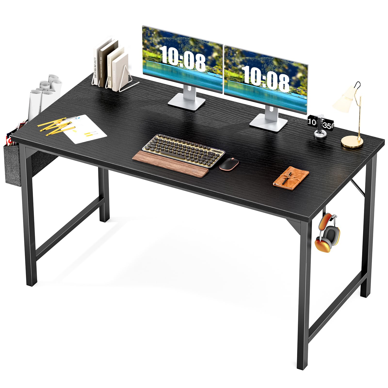 West Elm Industrial Modular Desk, 48 Inch, Natural / black, Wood detail