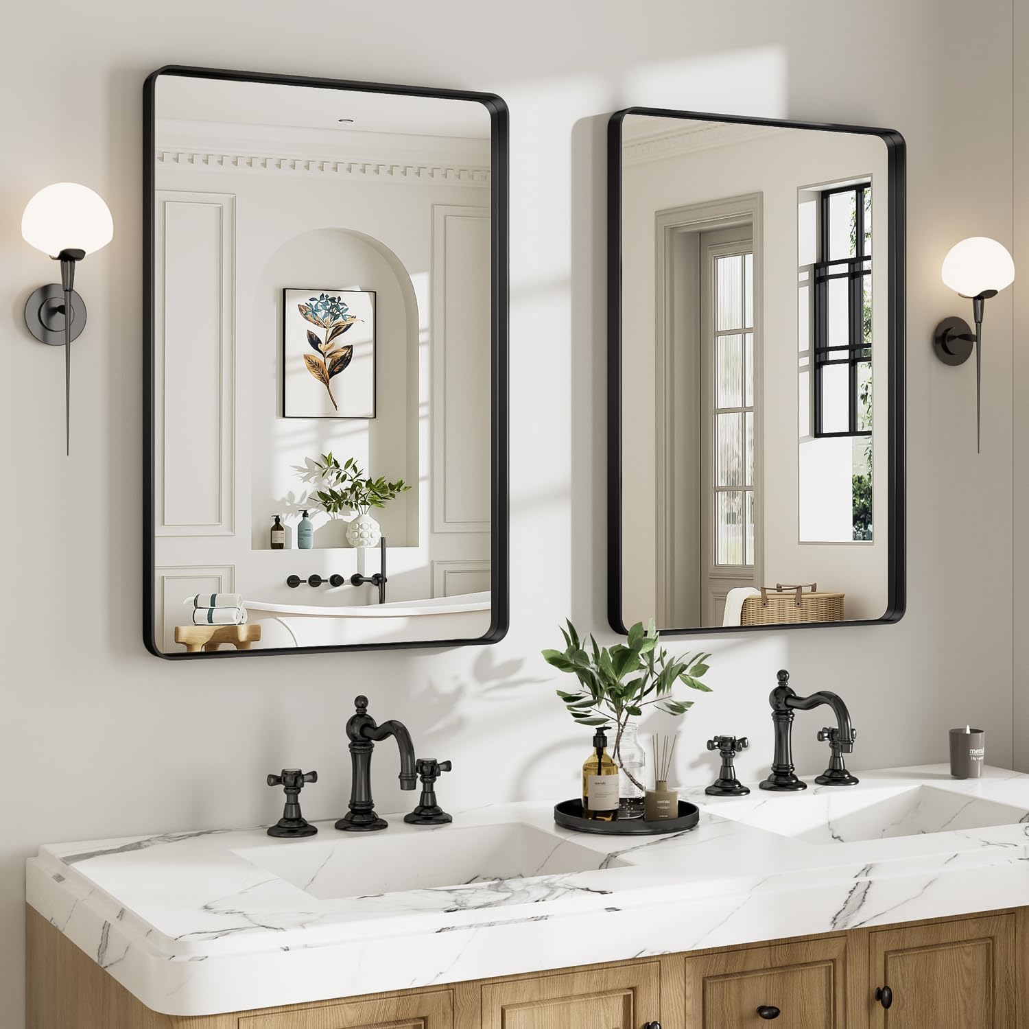 West Elm Metal Framed Mirror, 30x40, Brass detail